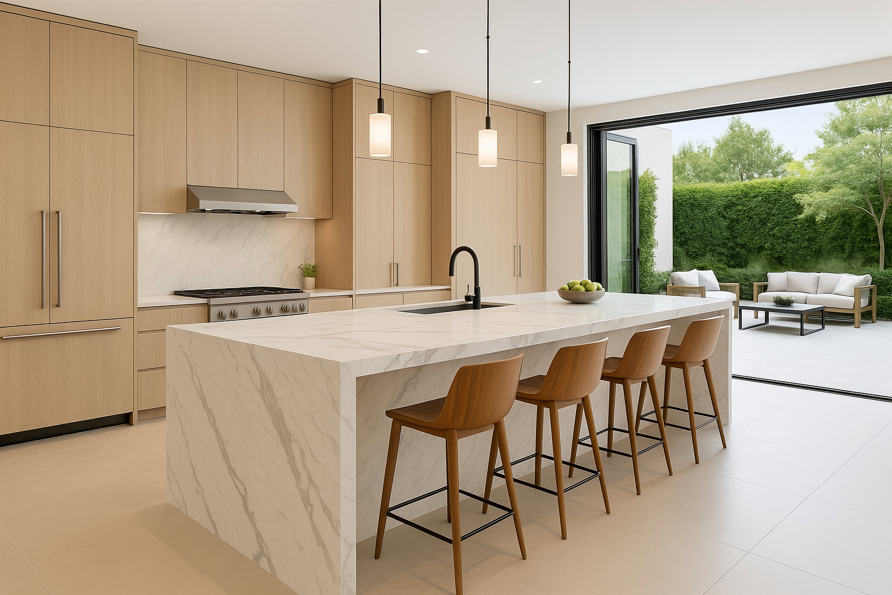 Kitchen and Outdoor Patio
